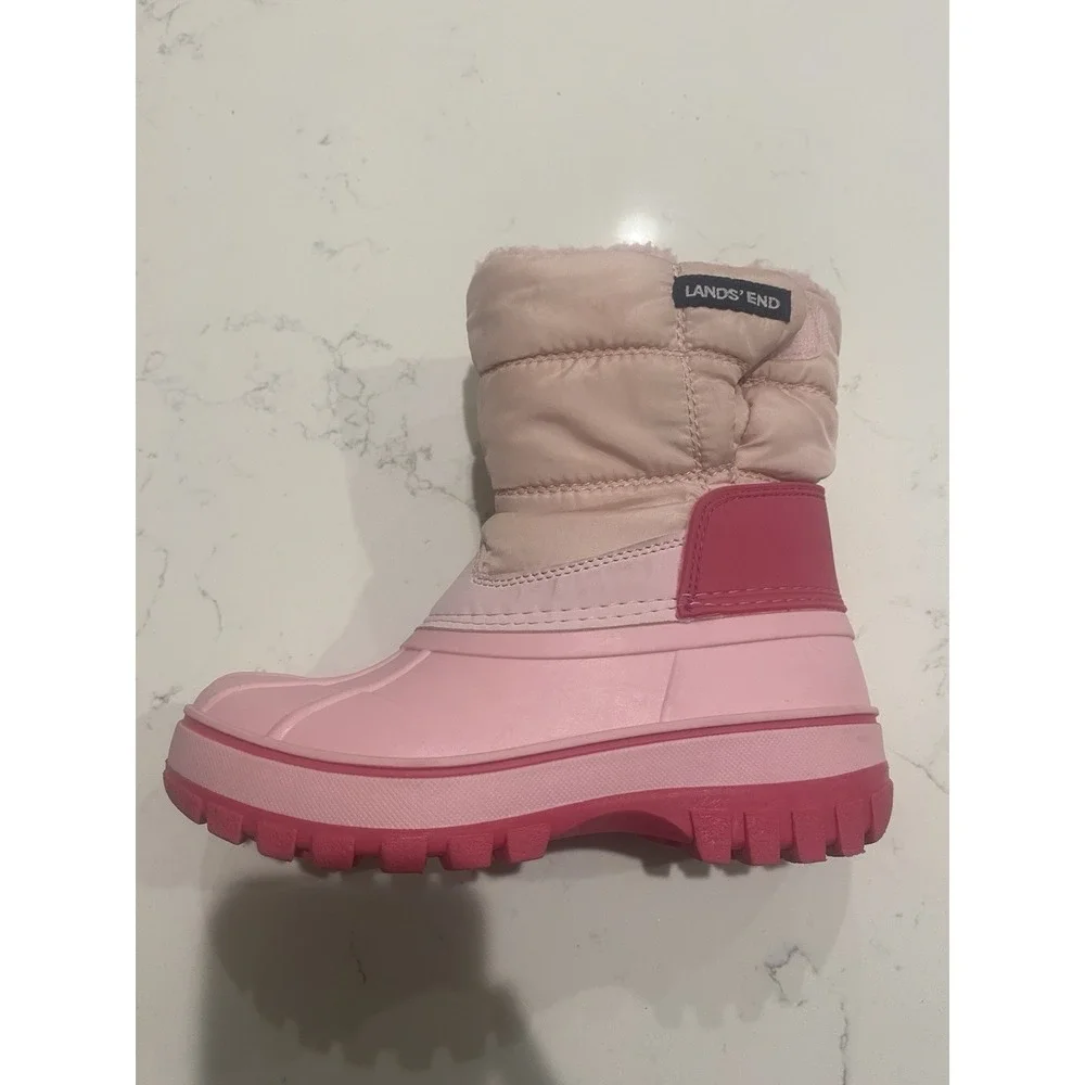 Lands' End Kids Pink Winter Snow Boots US 12 Toddler Insulated Water Resistant